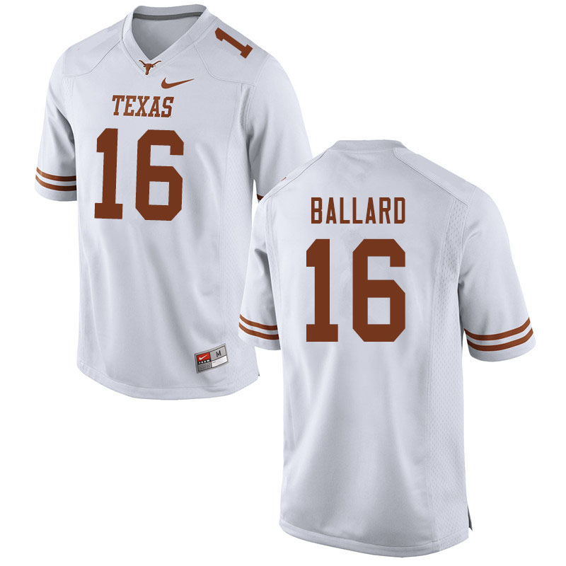 Men #16 Ben Ballard Texas Longhorns College Football Jerseys Sale-White